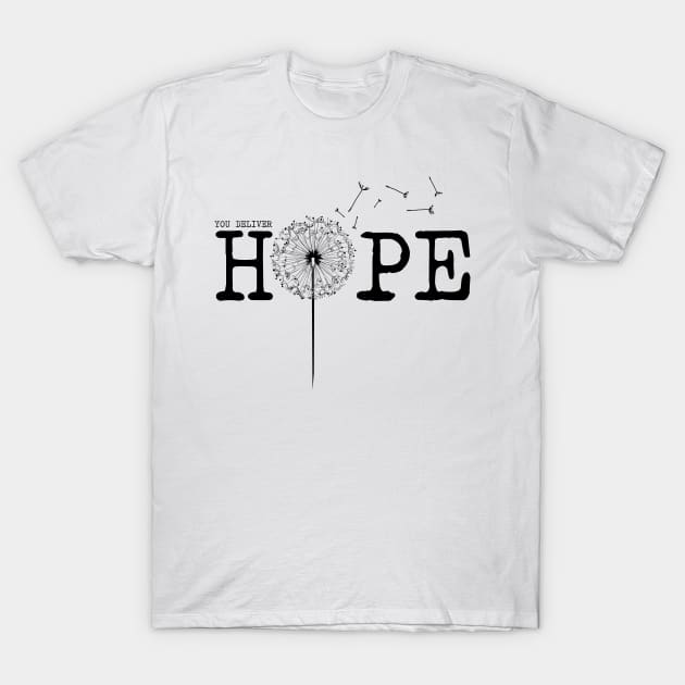 'You Deliver Hope' Food and Water Relief Shirt T-Shirt by ourwackyhome